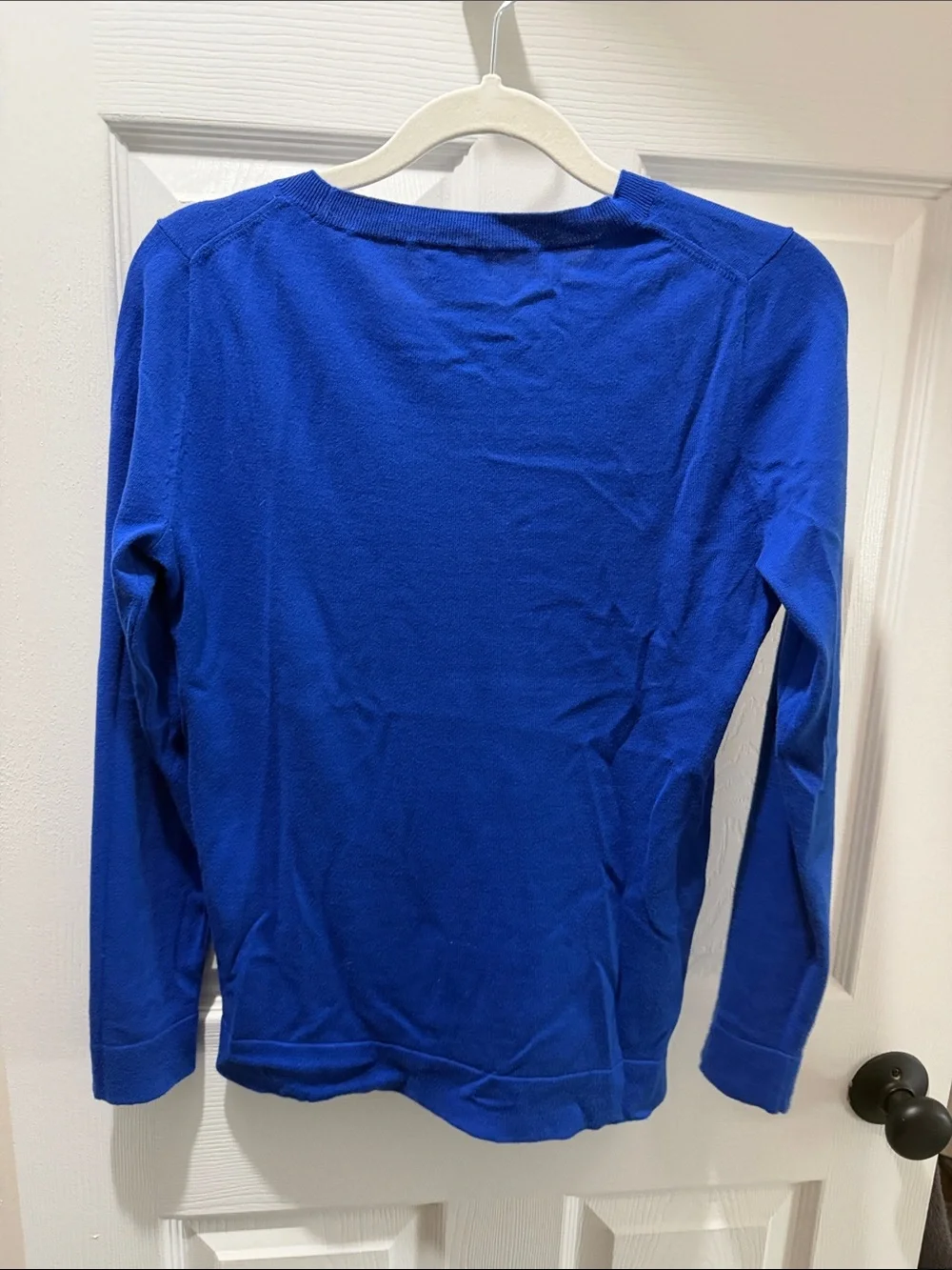 J. Crew Women’s Long-Sleeve Crewneck Knit Top in Royal Blue